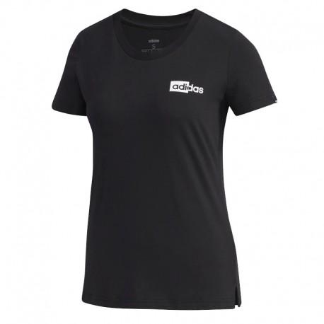 Camiseta Adidas Estampada Front and Back Negro Dama