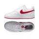 Tenis Nike Moda Court Vision Low Color Blanco Con Rojo