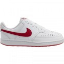Tenis Nike Moda Court Vision Low Color Blanco Con Rojo