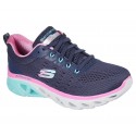 Tenis Skeckers Dama Glide-Step Color Negro Con Rosa