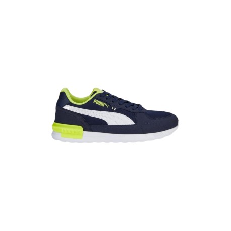 Tenis Infantiles Puma Graviton Jr En Color Negro Con Verde