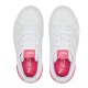 Tenis Puma Jada Para Niña En Color Blanco Con Rojo.