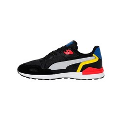 Zapatilla Urbana Graviton Tera Para Hombre Color Negro Con Amarillo.