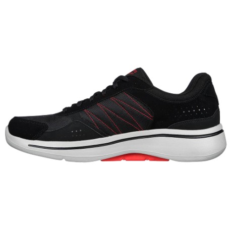 Zapatillas Skechers GOwalk Arch Fit Hombre En Color Negro con Rojo