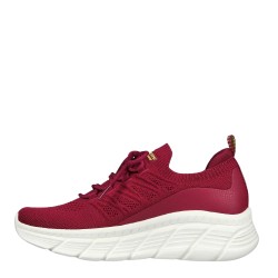 Zapatillas Deportivo Skechers Mujer Bobs B Flex En Color Rojo