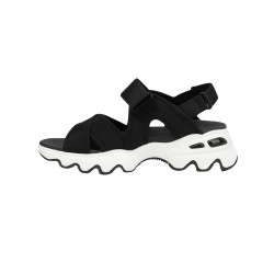 Sandalias Skechers Big Lug Para Mujer Color Negro Con Blanco
